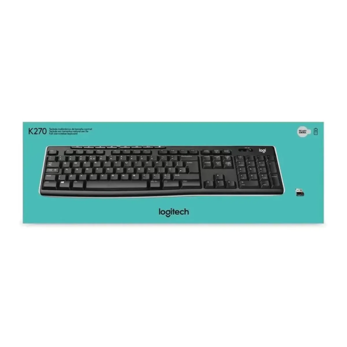 LOGITECH - TECLADO LOGITECH K270 INALAMBRICO UNIFYING USB ESPAÑOL NEGRO