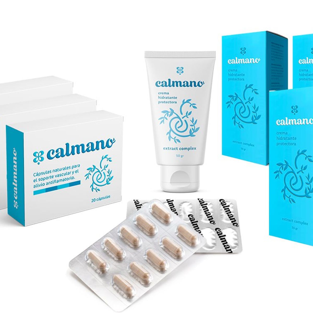 CALMANO - CALMANO capsulas pack x 3 + CALMANO crema pack x 3