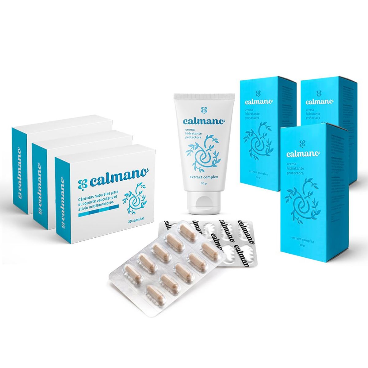CALMANO - CALMANO capsulas pack x 3 + CALMANO crema pack x 3