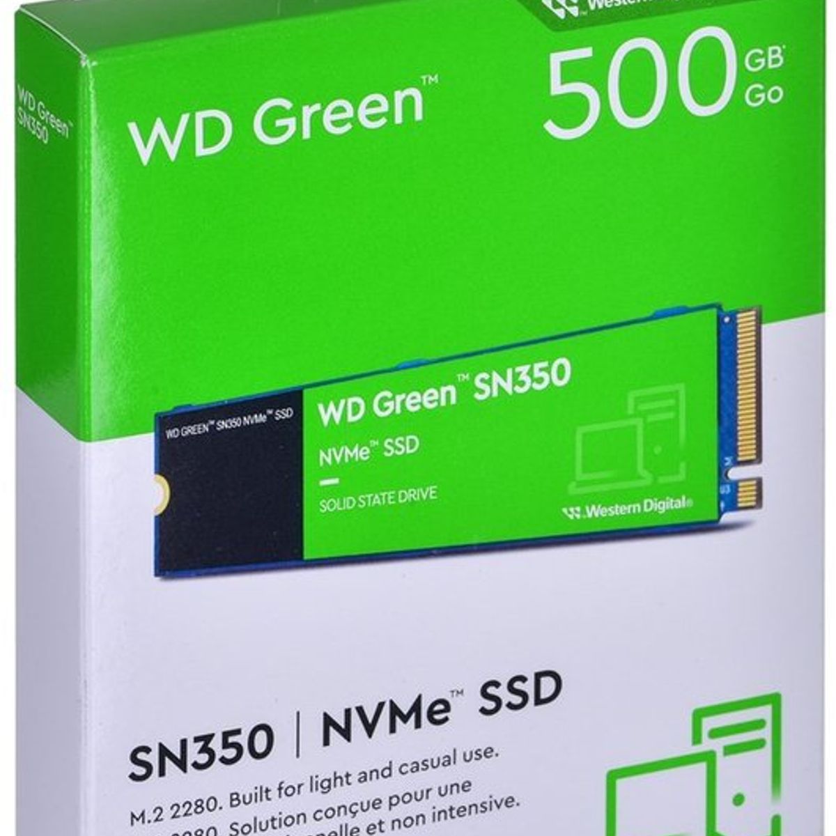 WESTERN DIGITAL - Disco Solido Western Digital Green M2 SN350 NVME 500GB