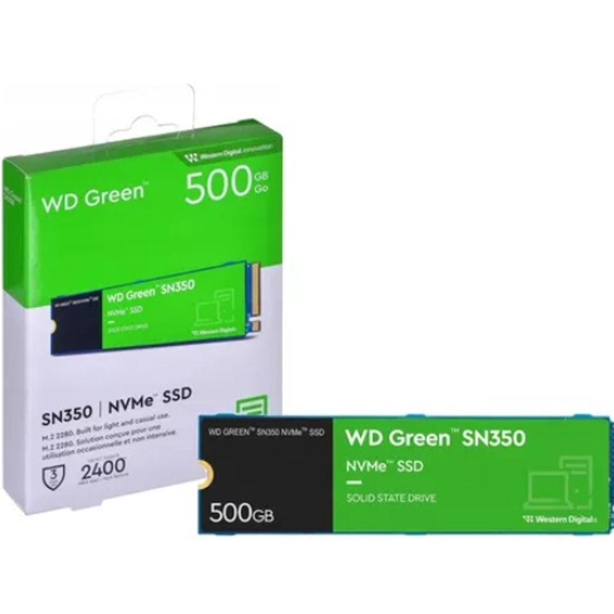 WESTERN DIGITAL - Disco Solido Western Digital Green M2 SN350 NVME 500GB