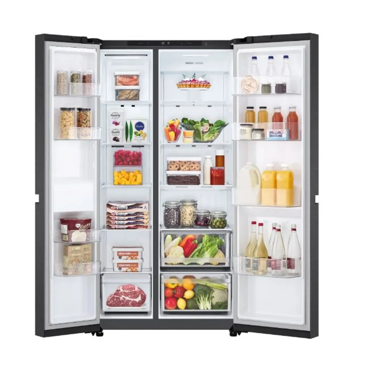 LG - Refrigeradora LG 658L GS66BPM Negro Mate
