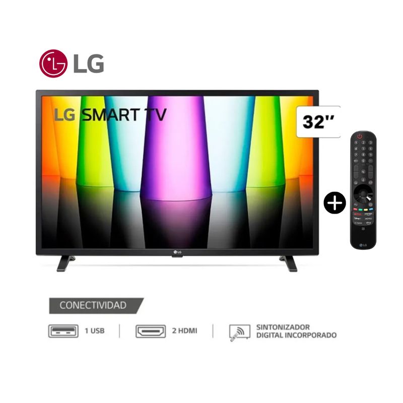 LG - Televisor LG Led 32 HD Smart Tv 32LQ600BPSA + Control Magic MR24