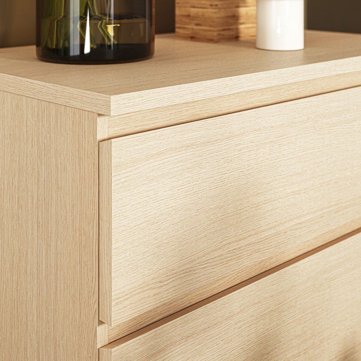 PELIKANO - Comoda Melamina Dunna Oris 4 cajones 80cm