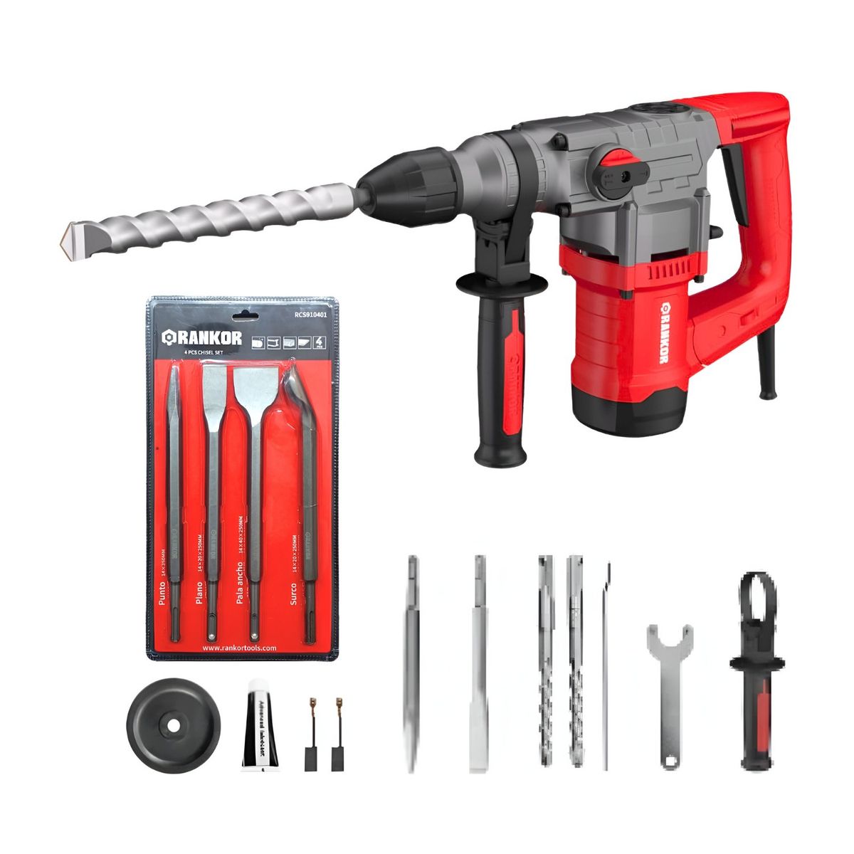 RANKOR - Rotomartillo Sds Plus 1050w + cinceles Rankor
