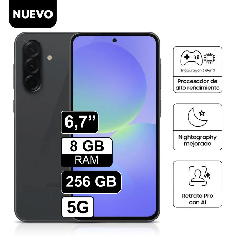 SAMSUNG - Celular Libre Samsung Galaxy A26 5G 67 Pulg 256GB 8GB RAM Blue Black