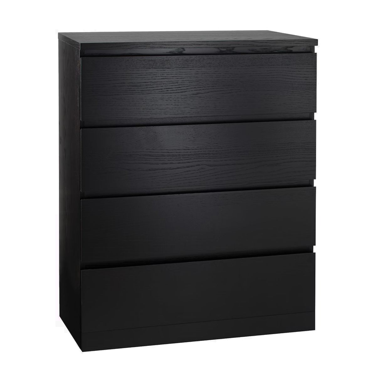 PELIKANO - Comoda Melamina Negro Oris 4 cajones 100cm