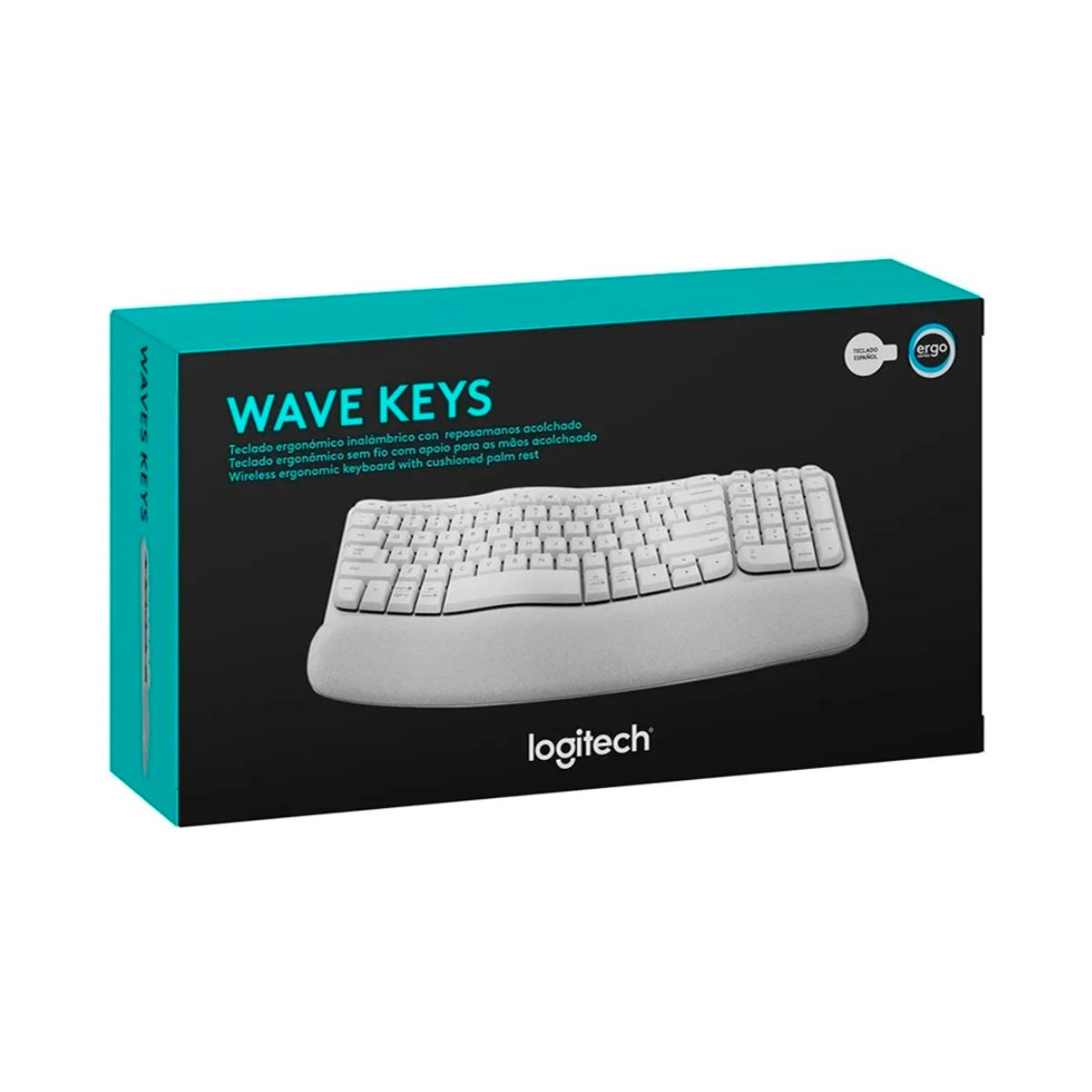 LOGITECH - TECLADO LOGITECH ERGO WAVE WIRELESS BOLT BT SP BLANCO