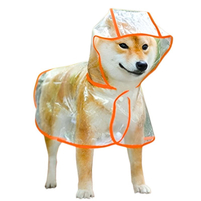 GENERICO - CAPA Impermeable de Lluvia para Mascotas Talla 2 Naranja