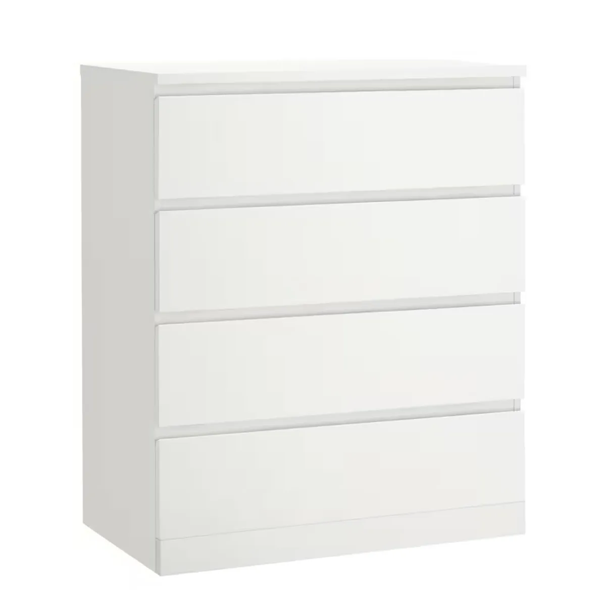 PELIKANO - Comoda Melamina Blanco Oris 4 cajones 100cm