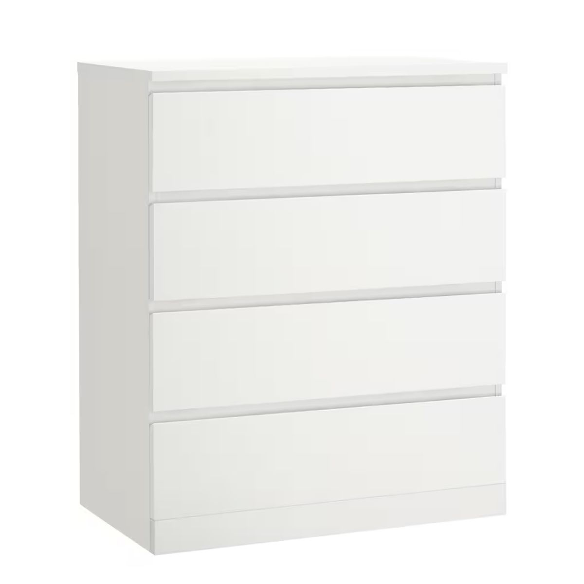 PELIKANO - Comoda Melamina Blanco Oris 4 cajones 100cm