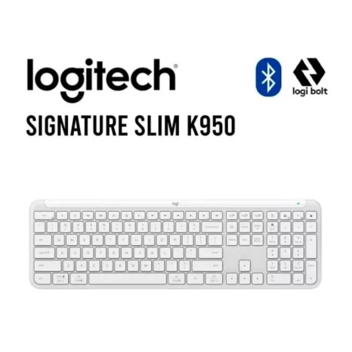 LOGITECH - TECLADO LOGITECH SLIM SILENT K950 WIRELESS BOLTBLUETOOTH SP BLANCO