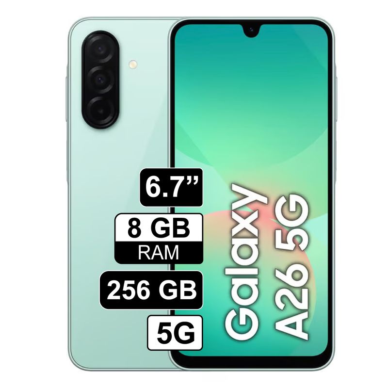 SAMSUNG - Celular Libre Samsung Galaxy A26 5G 67 Pulg 256GB 8GB RAM Verde