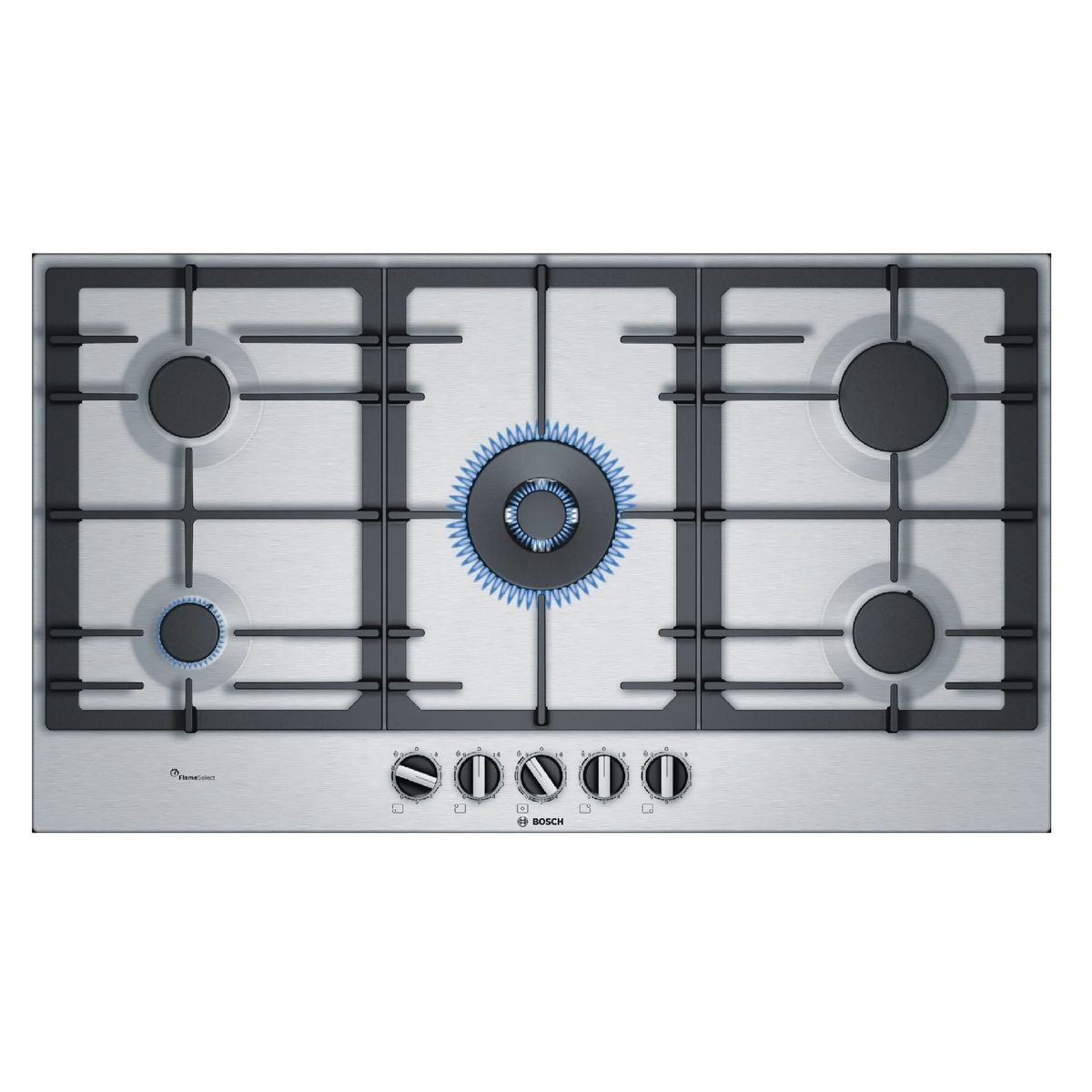 BOSCH - Cocina  Bosch PCR9A5B90 Empotrable a Gas Acero Inoxidable