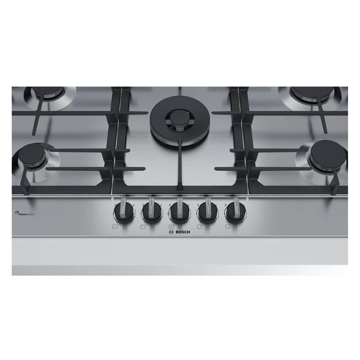 BOSCH - Cocina  Bosch PCR9A5B90 Empotrable a Gas Acero Inoxidable