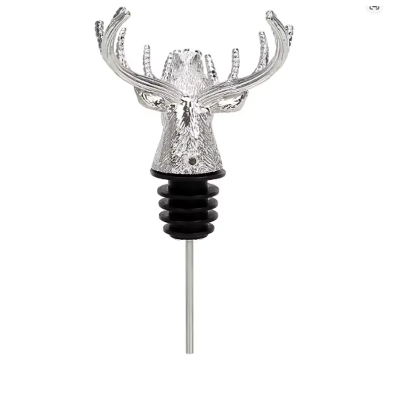 GENERICO - Vertedor De Botella plateado con diseño de siervo