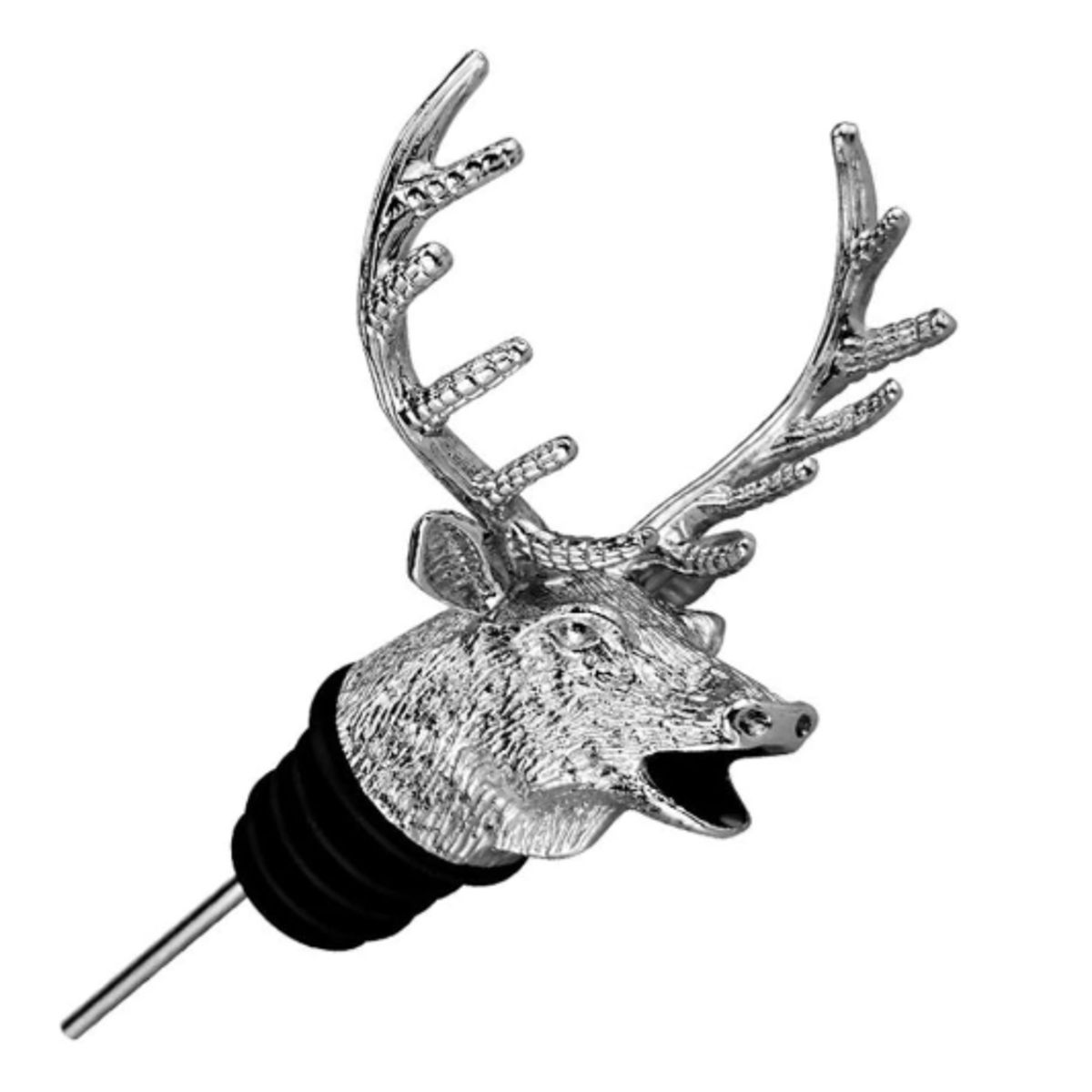 GENERICO - Vertedor De Botella plateado con diseño de siervo