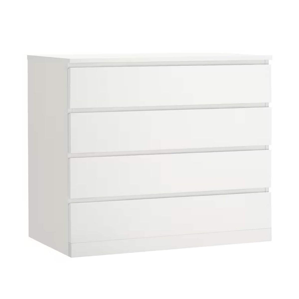 PELIKANO - Comoda Melamina Blanco Oris 4 cajones 120cm