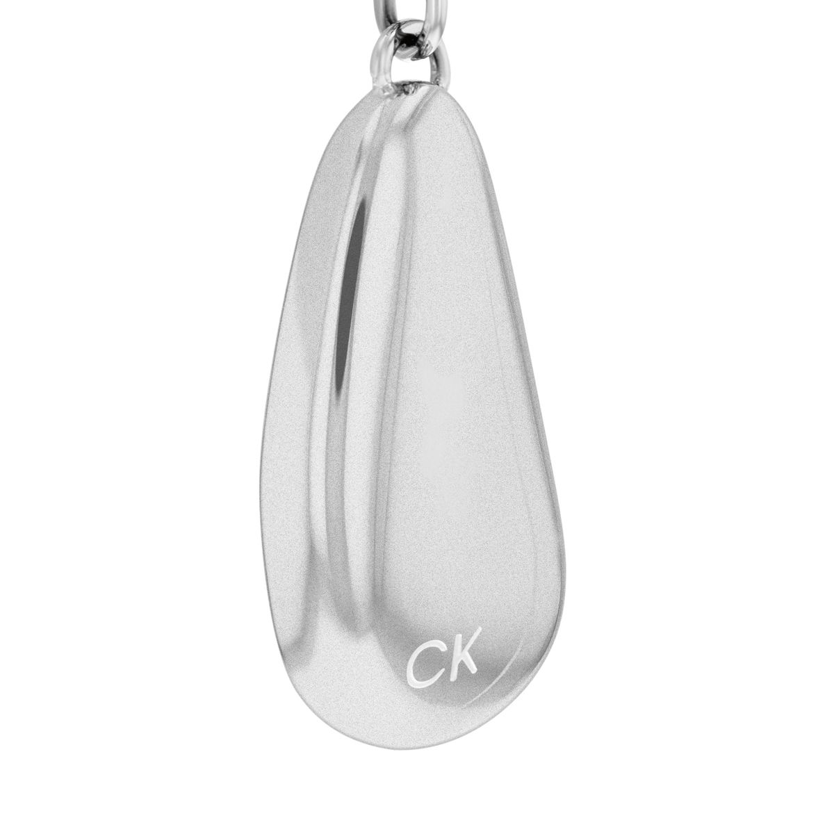 CALVIN KLEIN - Aretes de acero inoxidable plateado