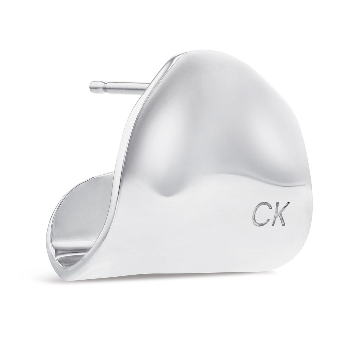 CALVIN KLEIN - Aretes de acero inoxidable plateado