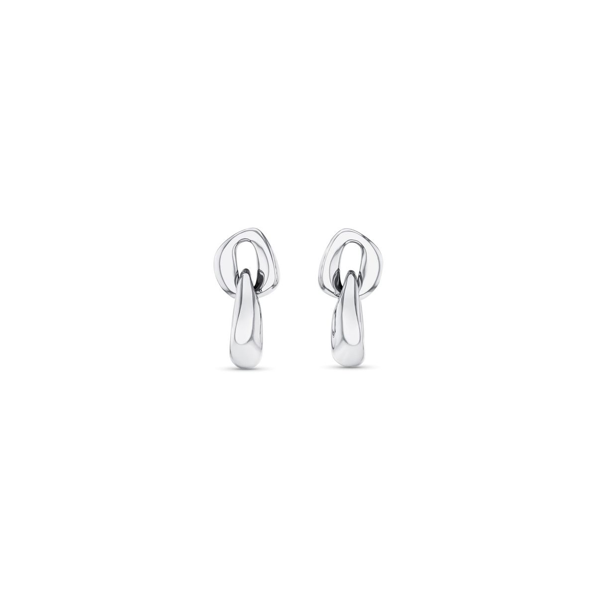 CALVIN KLEIN - Aretes de acero inoxidable plateado