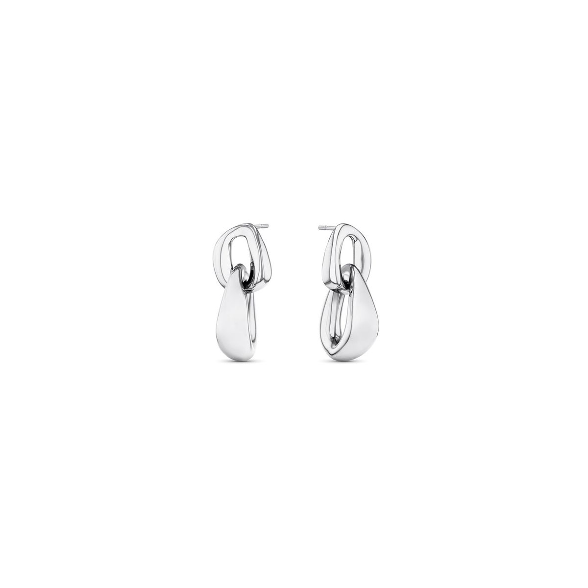 CALVIN KLEIN - Aretes de acero inoxidable plateado