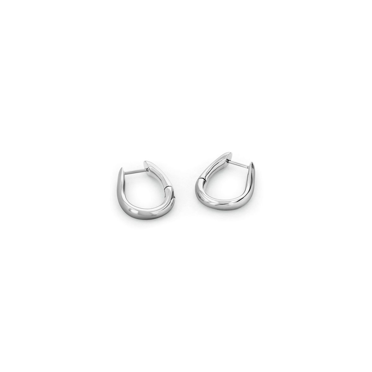 CALVIN KLEIN - Aretes de acero inoxidable plateado