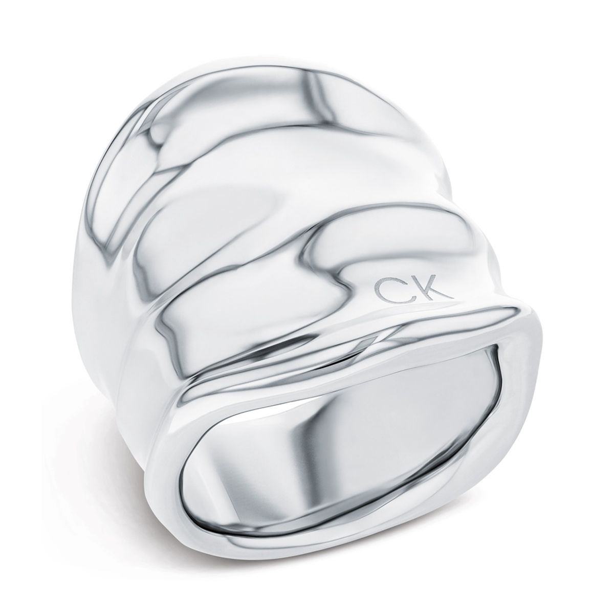CALVIN KLEIN - Anillo de acero inoxidable