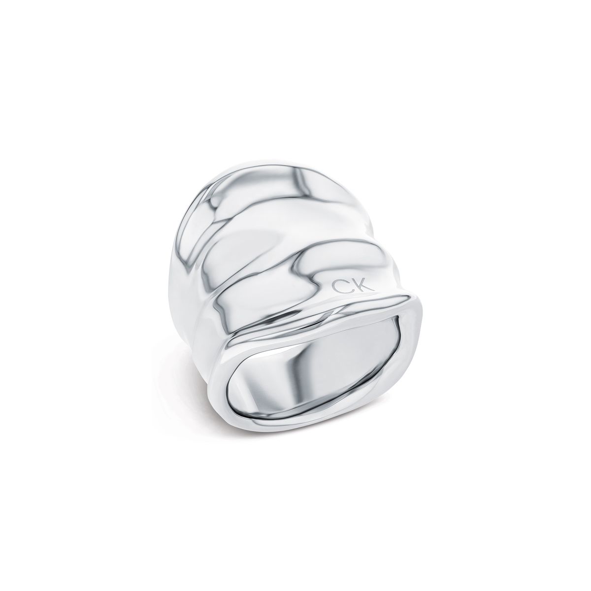CALVIN KLEIN - Anillo de acero inoxidable