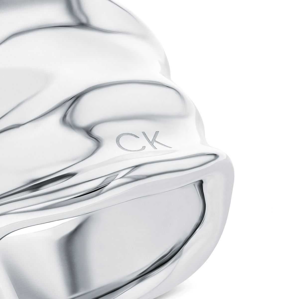 CALVIN KLEIN - Anillo de acero inoxidable