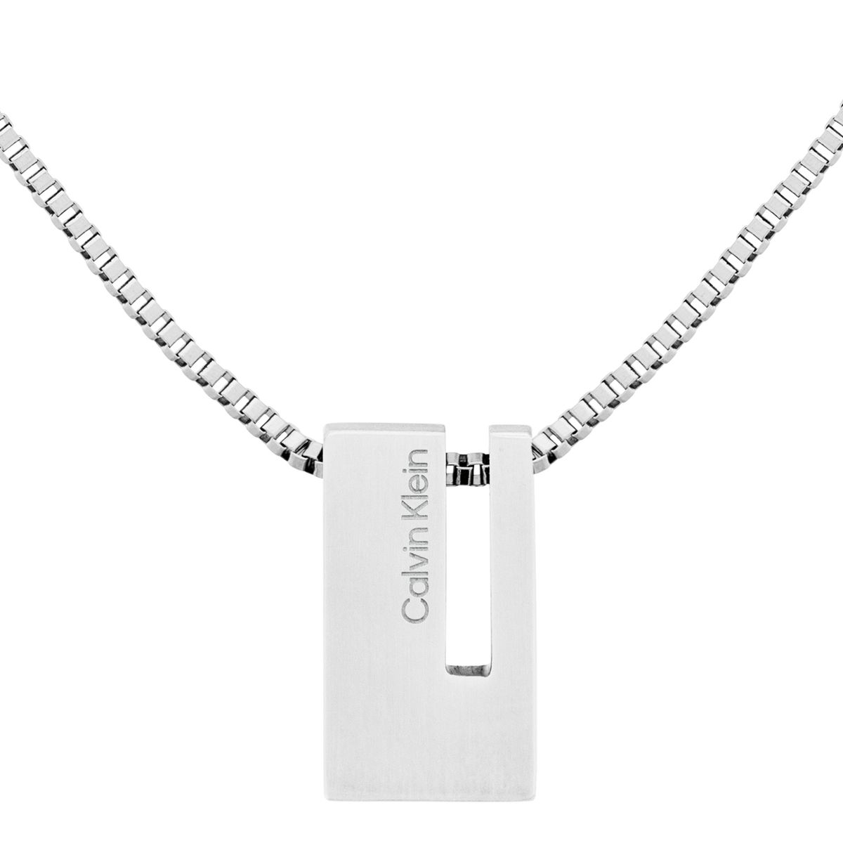 CALVIN KLEIN - Collar de aceroinoxidable plateado