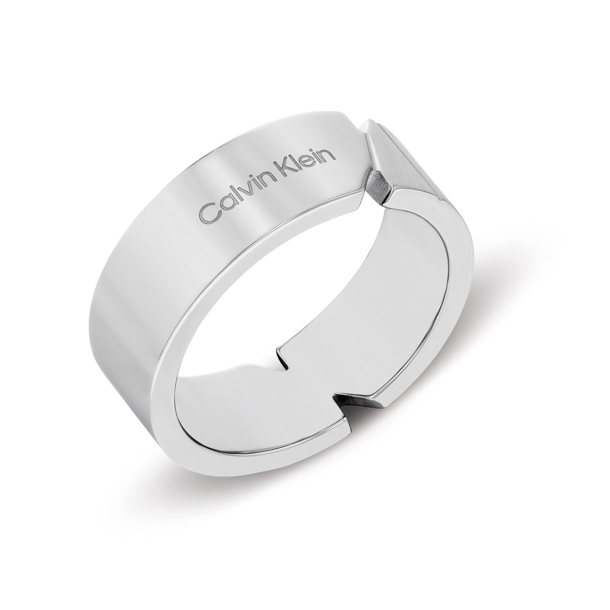 CALVIN KLEIN - Anillo de acero inoxidable
