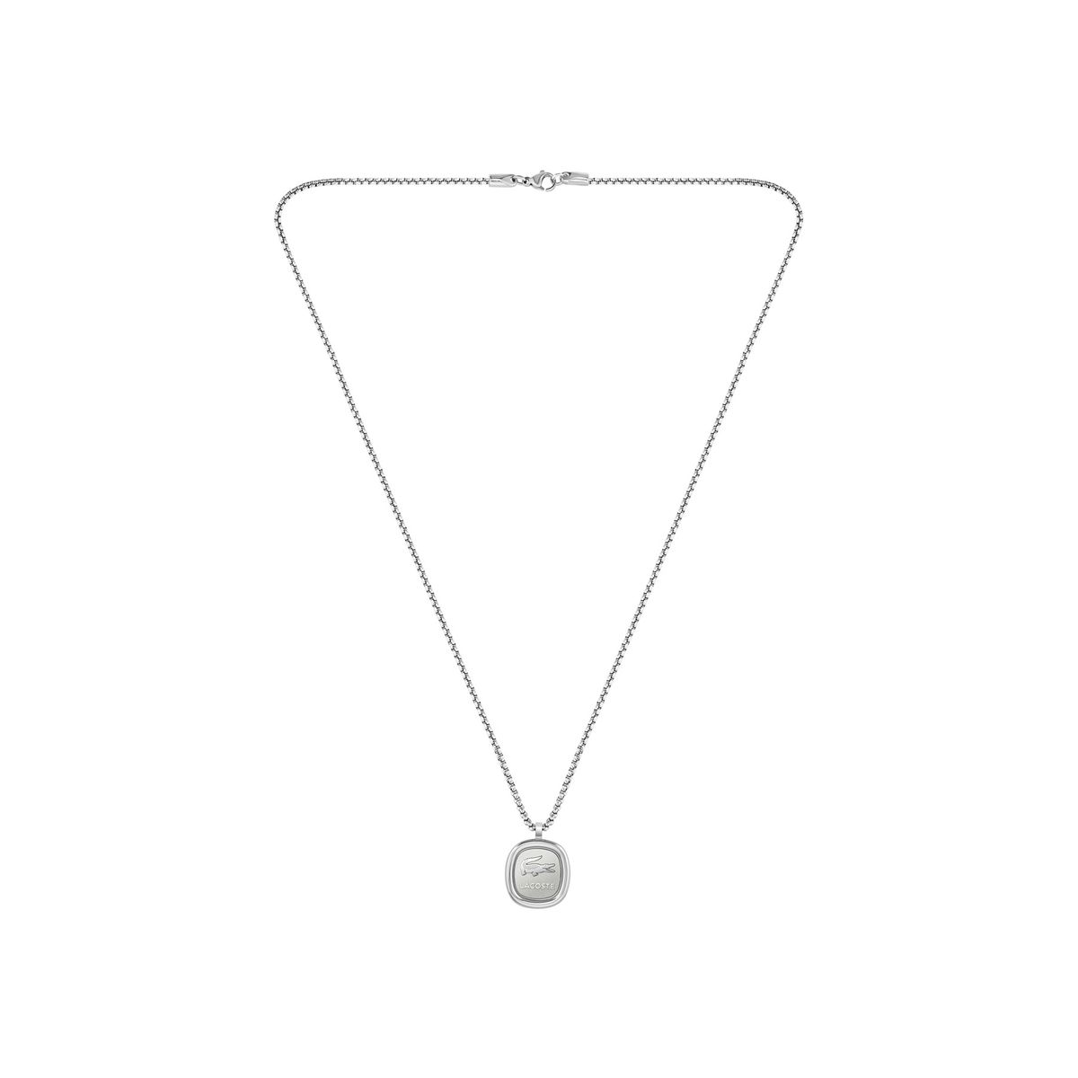 LACOSTE - Collar de acero inoxidable