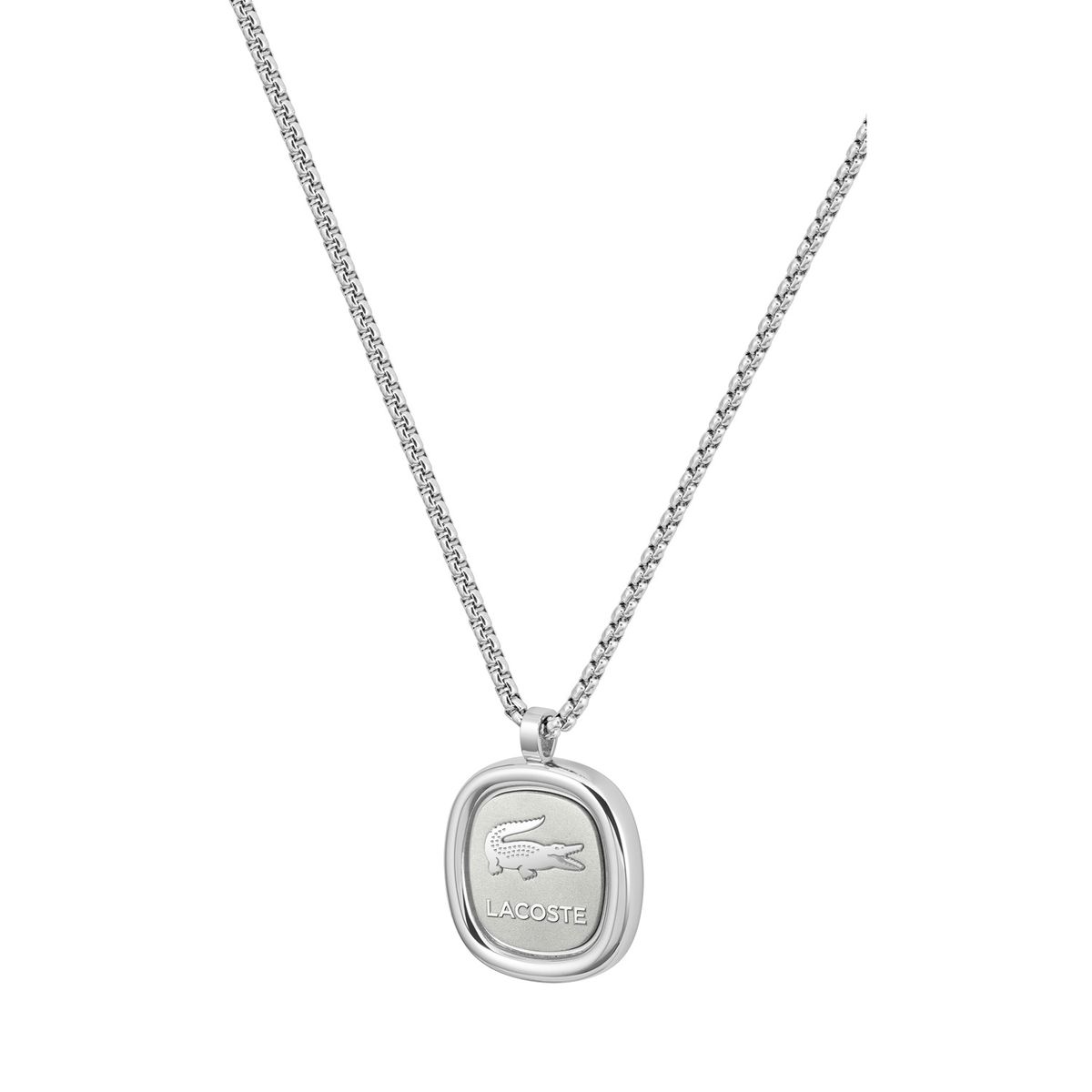 LACOSTE - Collar de acero inoxidable