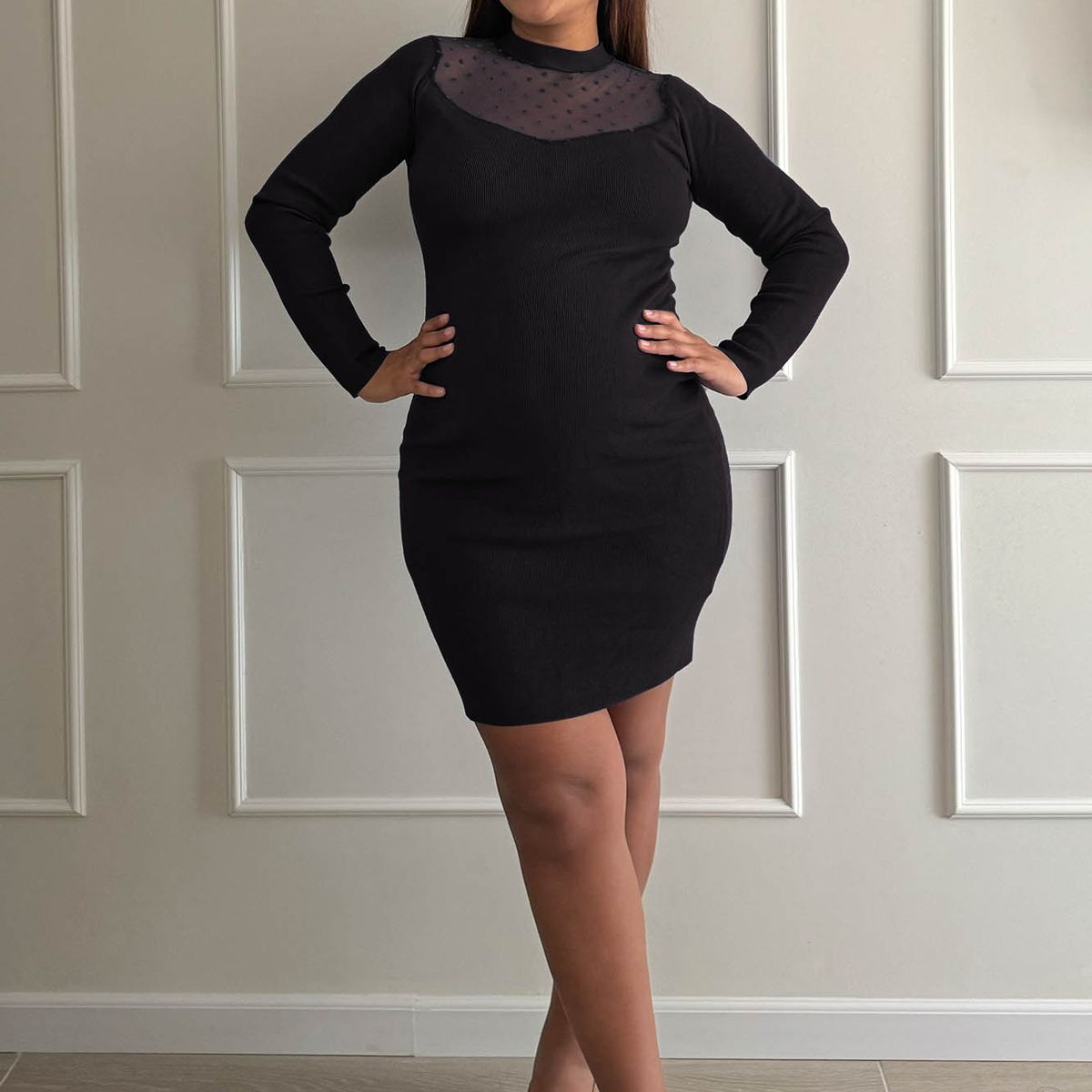 ARMA TU LOOK - VESTIDO MAGNOLIA TULL TRANSPARENTE BOLITAS ARMA TU LOOK