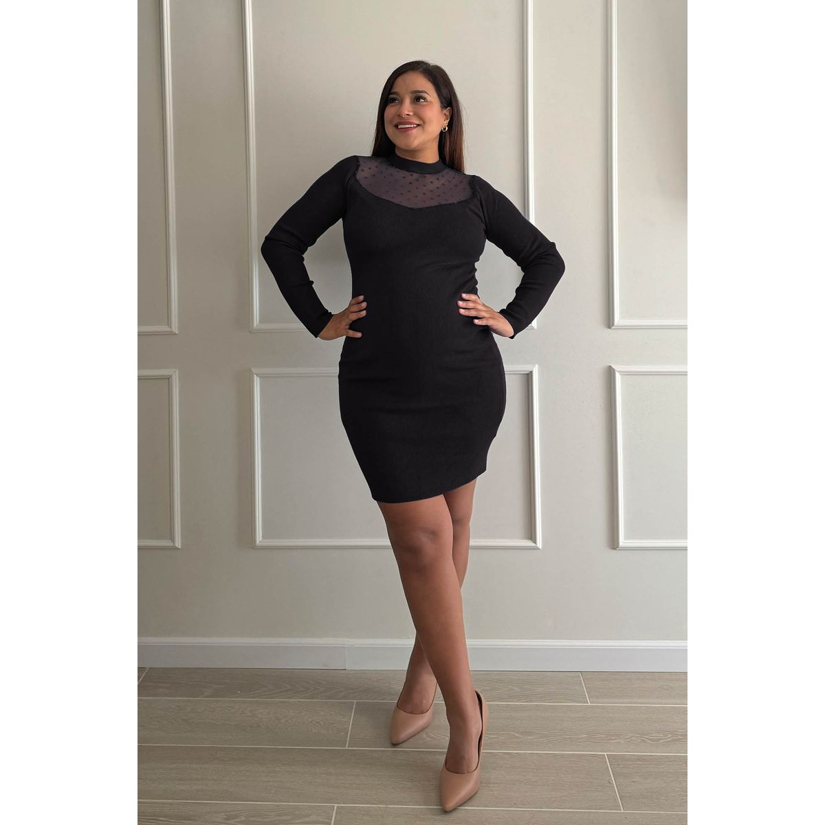 ARMA TU LOOK - VESTIDO MAGNOLIA TULL TRANSPARENTE BOLITAS ARMA TU LOOK