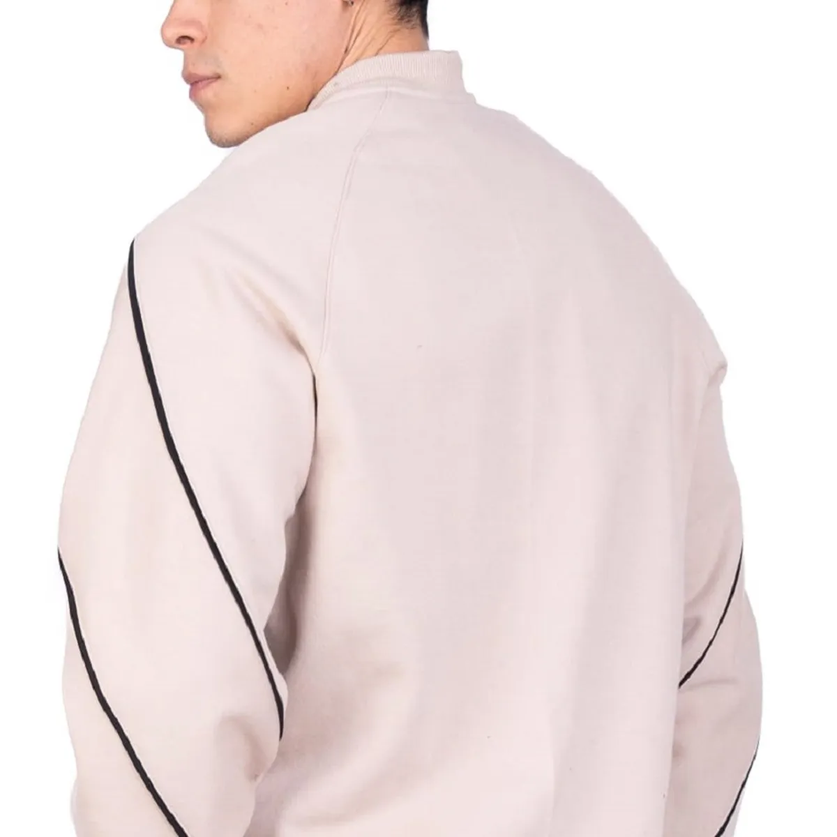 NEW YORK STARS - CASACA  CON CIERRE Y LINEAS - BEIGE