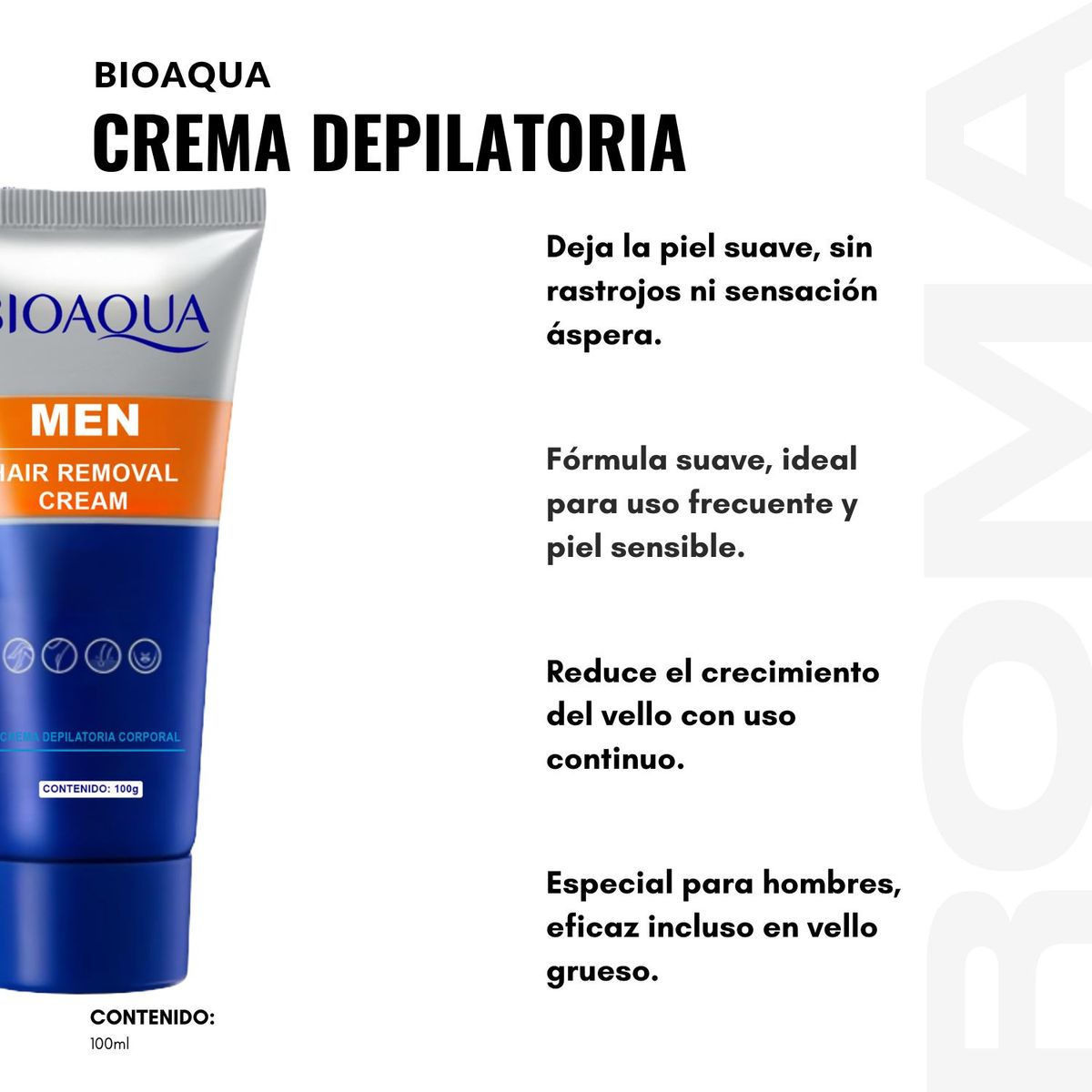 BIOAQUA - PACK 2 CREMA DEPILATORIA MASCULINA BIOAQUA 200G