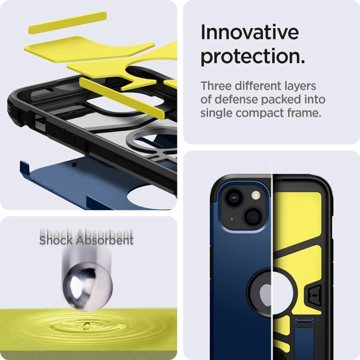 SPIGEN - Case Spigen Tough Armor Para iPhone 13 - Navy Blue