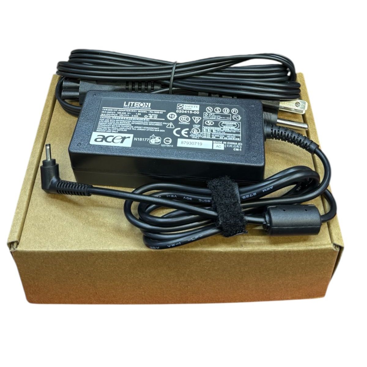 GENERICO - CARGADOR PARA LAPTOP  ACER 19.5V. 3.42A. 65w. Punta Spin-Fino