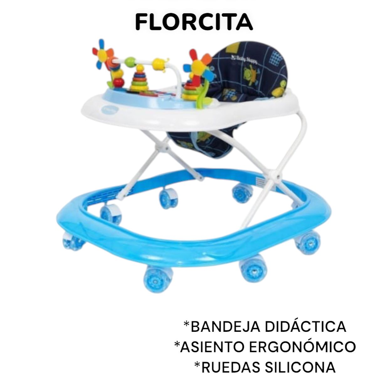 BABY HAPPY - ANDADOR FLORCITA AZUL MUSICAL INTERACTIVO