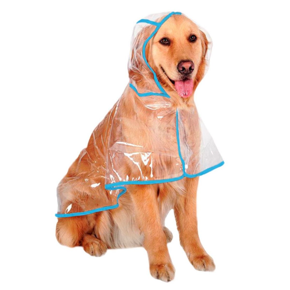 GENERICO - CAPA Impermeable de Lluvia para Mascotas Talla 8 Celeste