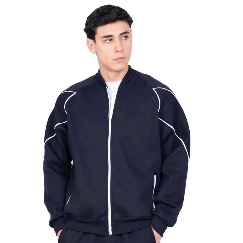 NEW YORK STARS - CASACA CON CIERRE Y LINEAS-AZUL