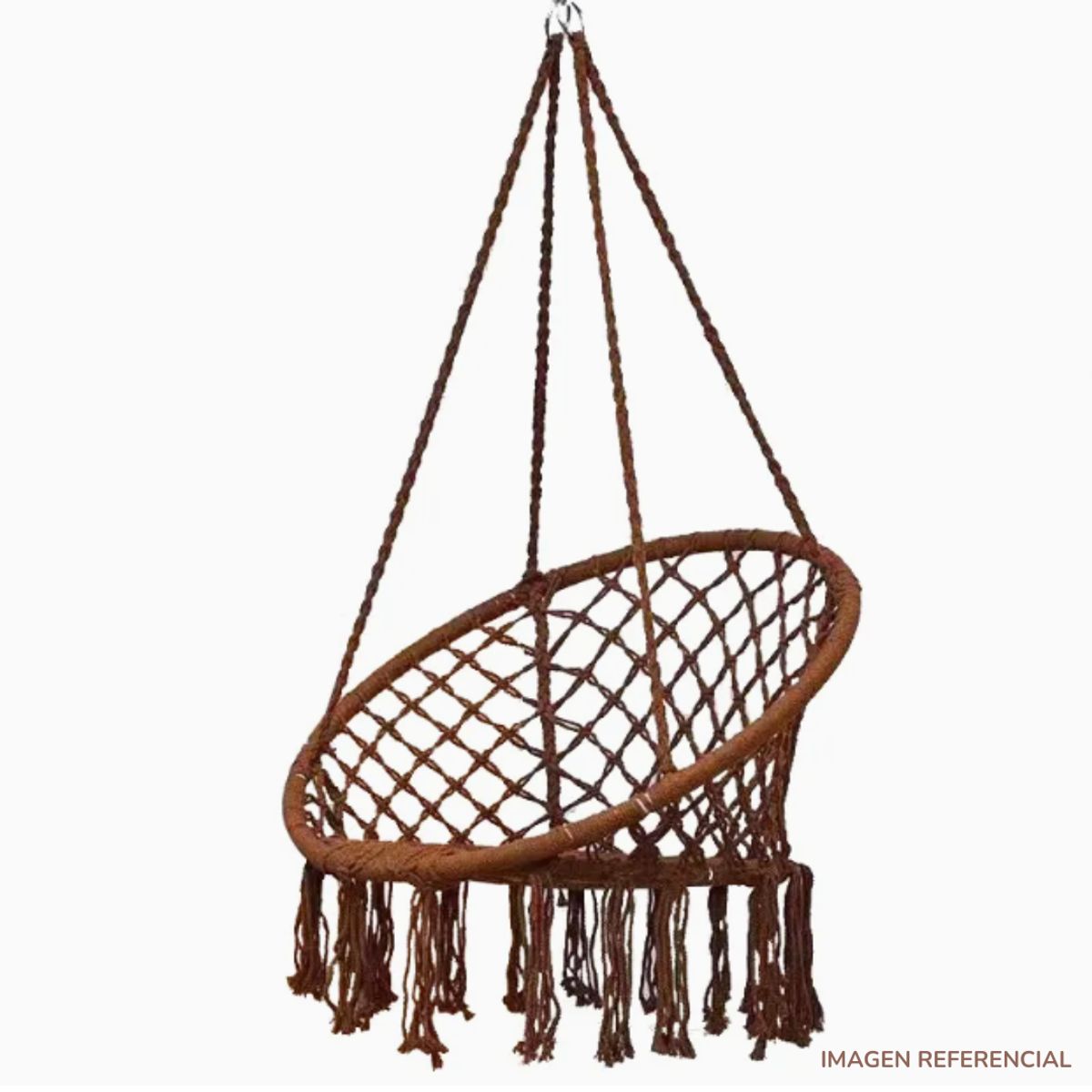 INSPIRA MARKET - Silla Hamaca Colgante Tejida Terraza Jardín