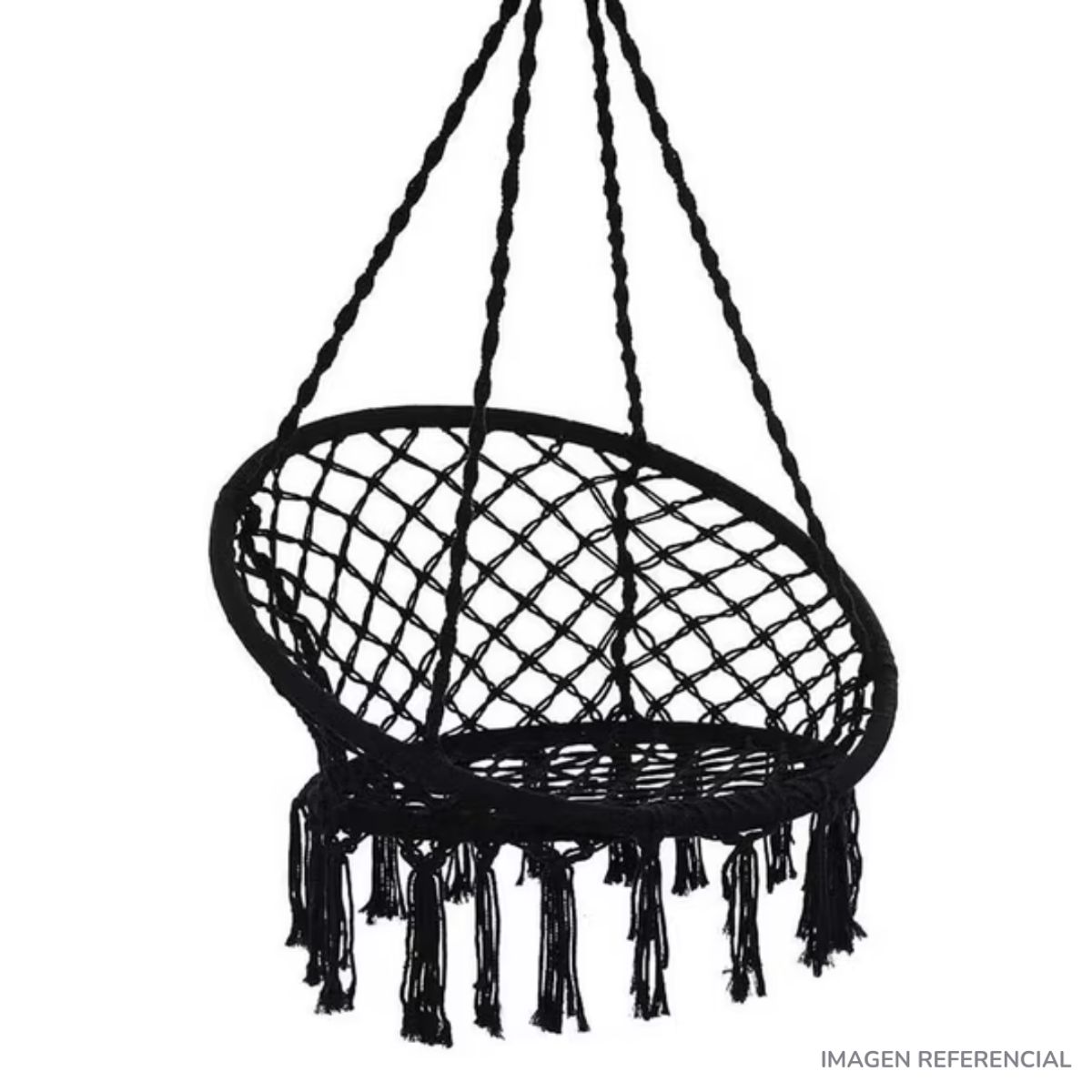 INSPIRA MARKET - Silla Hamaca Colgante Tejida Terraza Jardín