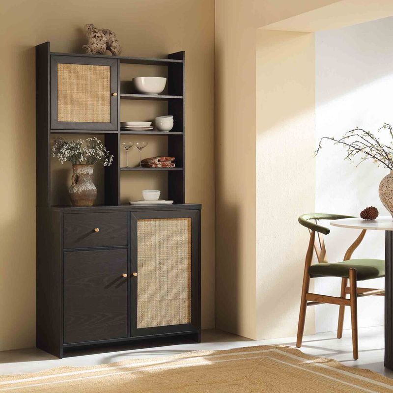 R&R MUEBLES - Mueble de Cocina Kurogane Negro R&R MUEBLES