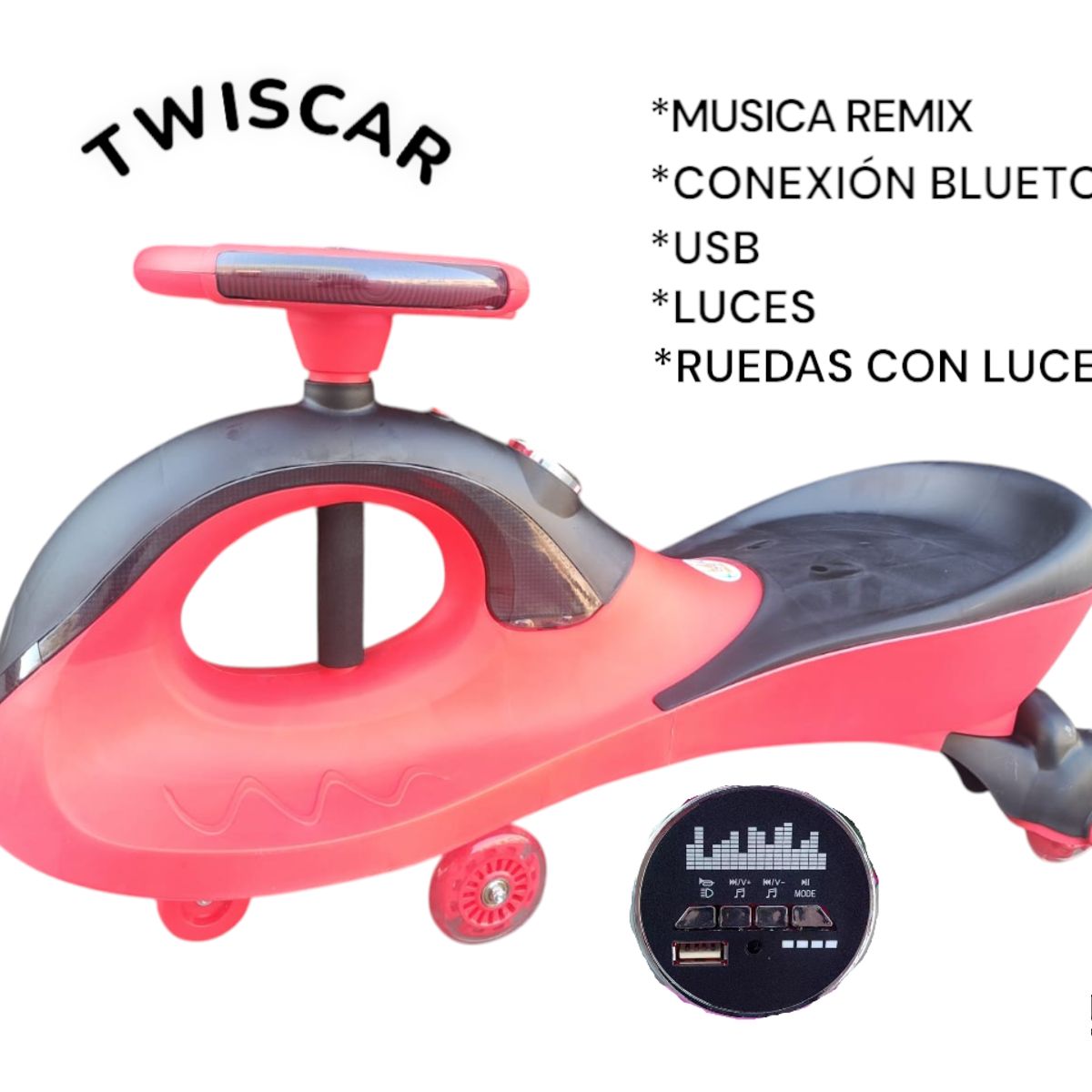 KINGDOM - TWISCAR BALLENA ROJO KINGDOM MUSICAL CON BLUETOOTH