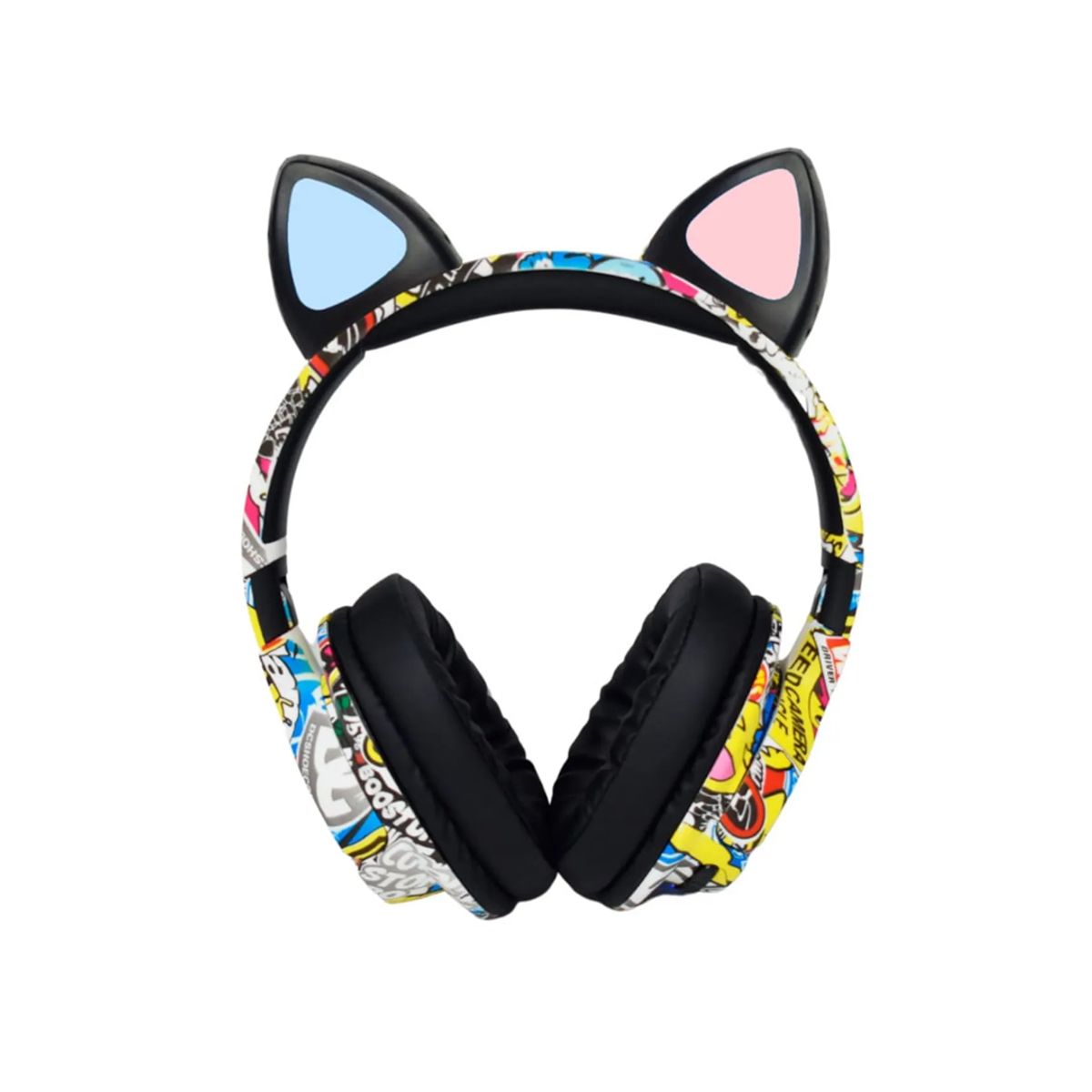 EWTTO - Audífonos Inalámbricos Ewtto ET-A4986B con orejas de gato y luces LED