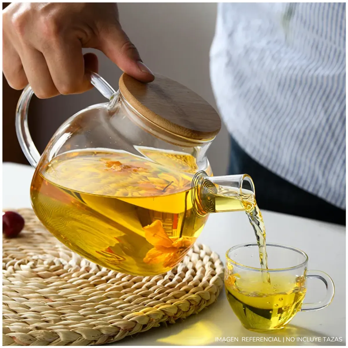 INSPIRA - Tetera de Vidrio 1500ML con Tapa