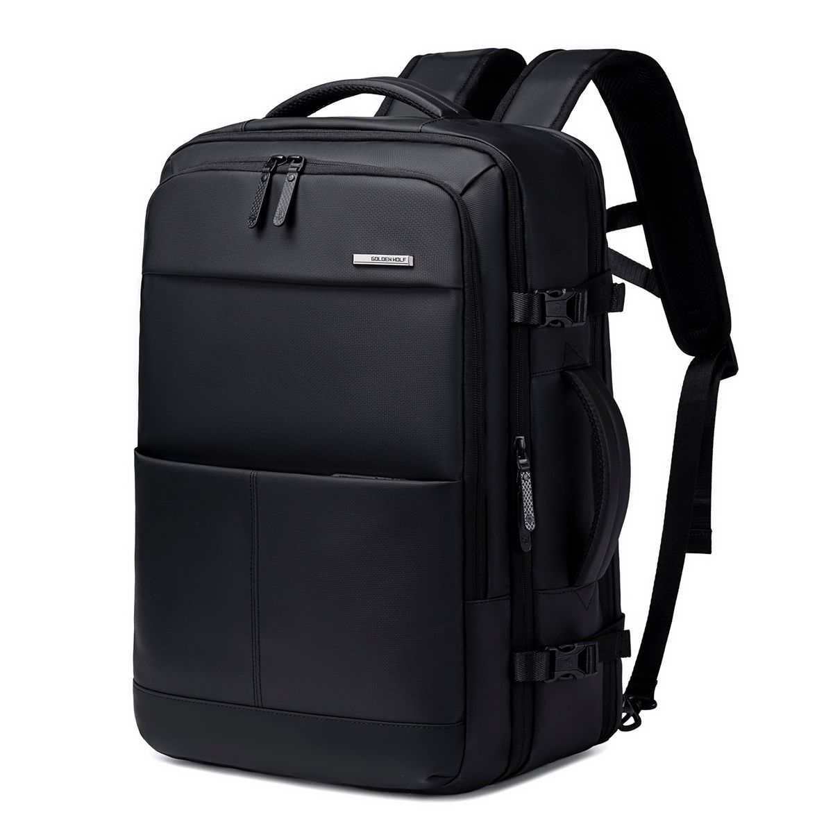 GOLDEN WOLF - Mochila Golden Wolf GB00734 Impermeable Viaje Laptop Negro